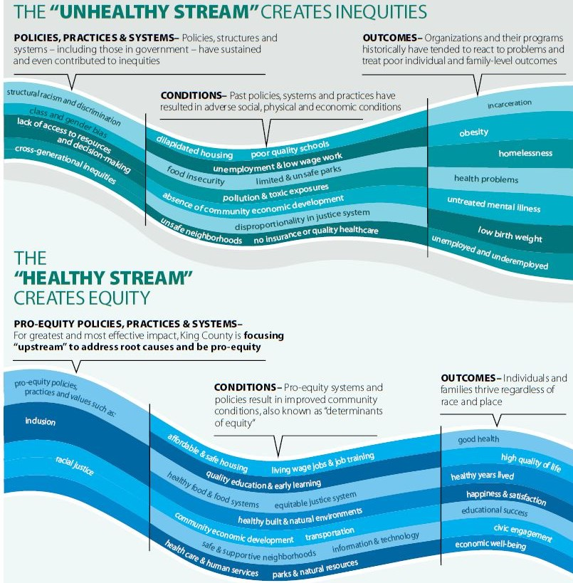 Unhealthy and Healthy Streams of ESJ